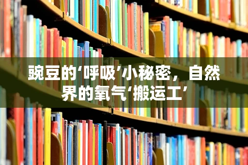 豌豆的‘呼吸’小秘密，自然界的氧气‘搬运工’