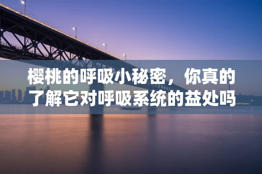 樱桃的呼吸小秘密，你真的了解它对呼吸系统的益处吗？