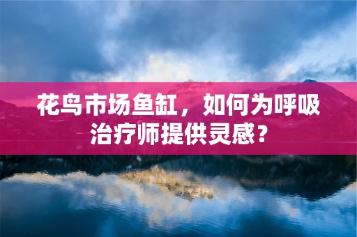 花鸟市场鱼缸，如何为呼吸治疗师提供灵感？