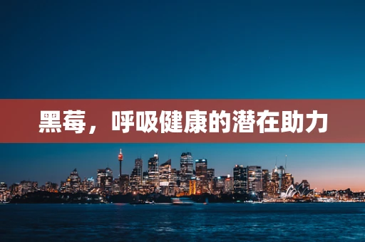 黑莓，呼吸健康的潜在助力