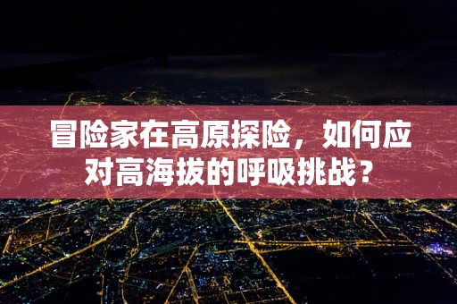 冒险家在高原探险，如何应对高海拔的呼吸挑战？