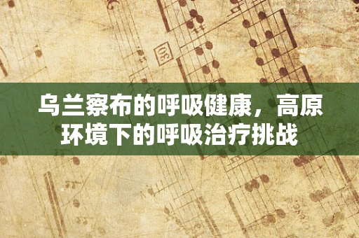 乌兰察布的呼吸健康，高原环境下的呼吸治疗挑战