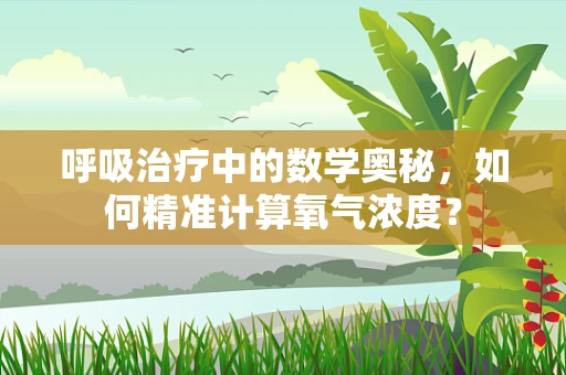 呼吸治疗中的数学奥秘，如何精准计算氧气浓度？