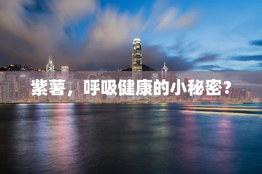 紫薯，呼吸健康的小秘密？