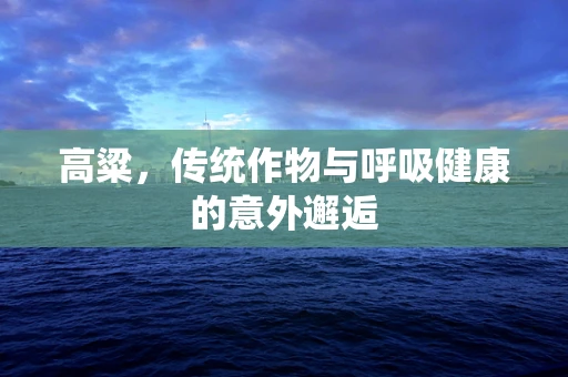 高粱，传统作物与呼吸健康的意外邂逅