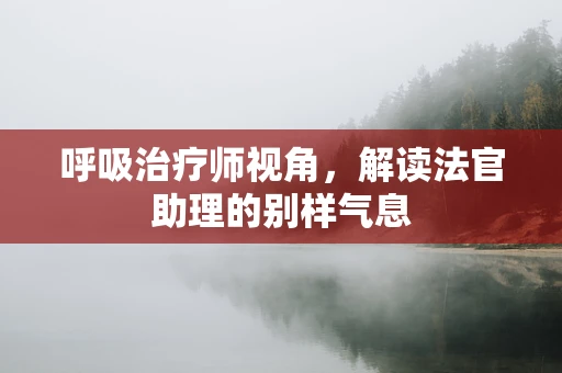 呼吸治疗师视角，解读法官助理的别样气息