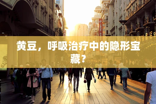 黄豆，呼吸治疗中的隐形宝藏？