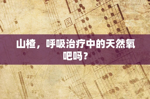 山楂，呼吸治疗中的天然氧吧吗？