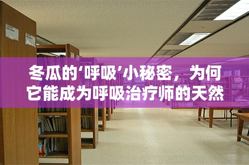 冬瓜的‘呼吸’小秘密，为何它能成为呼吸治疗师的天然良方？
