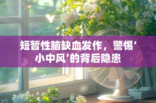 短暂性脑缺血发作，警惕‘小中风’的背后隐患