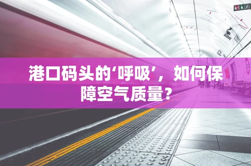 港口码头的‘呼吸’，如何保障空气质量？