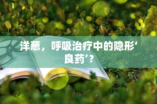 洋葱，呼吸治疗中的隐形‘良药’？