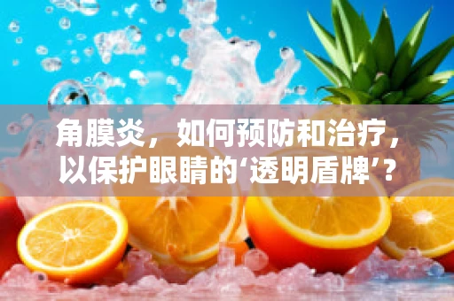 角膜炎，如何预防和治疗，以保护眼睛的‘透明盾牌’？