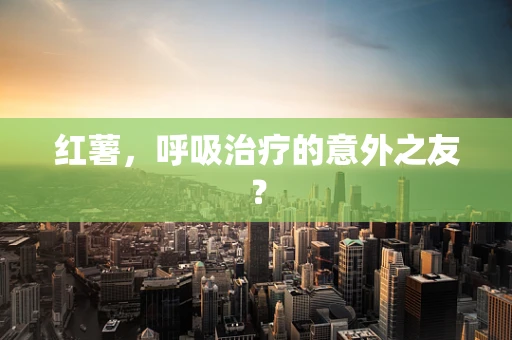 红薯，呼吸治疗的意外之友？