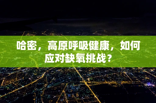 哈密，高原呼吸健康，如何应对缺氧挑战？