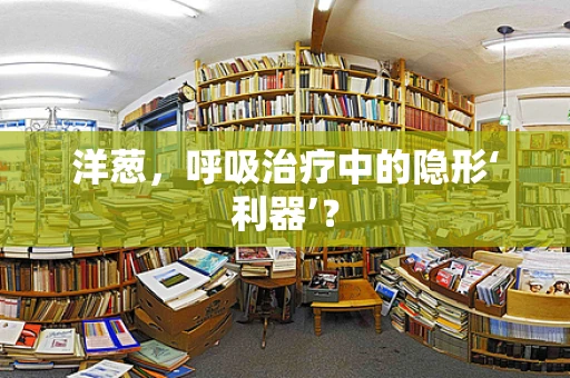 洋葱，呼吸治疗中的隐形‘利器’？