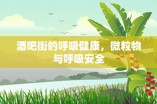 酒吧街的呼吸健康，微粒物与呼吸安全