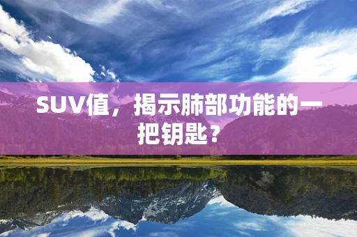 SUV值，揭示肺部功能的一把钥匙？