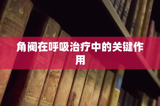 角阀在呼吸治疗中的关键作用