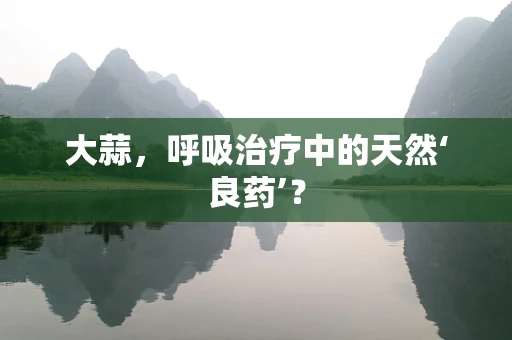 大蒜，呼吸治疗中的天然‘良药’？