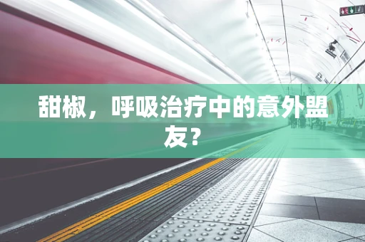 甜椒，呼吸治疗中的意外盟友？