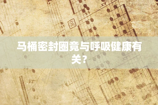 马桶密封圈竟与呼吸健康有关？