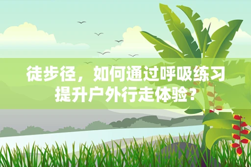 徒步径，如何通过呼吸练习提升户外行走体验？