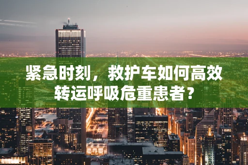紧急时刻，救护车如何高效转运呼吸危重患者？