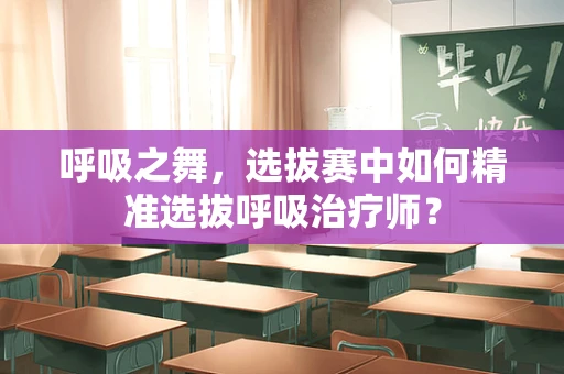 呼吸之舞，选拔赛中如何精准选拔呼吸治疗师？